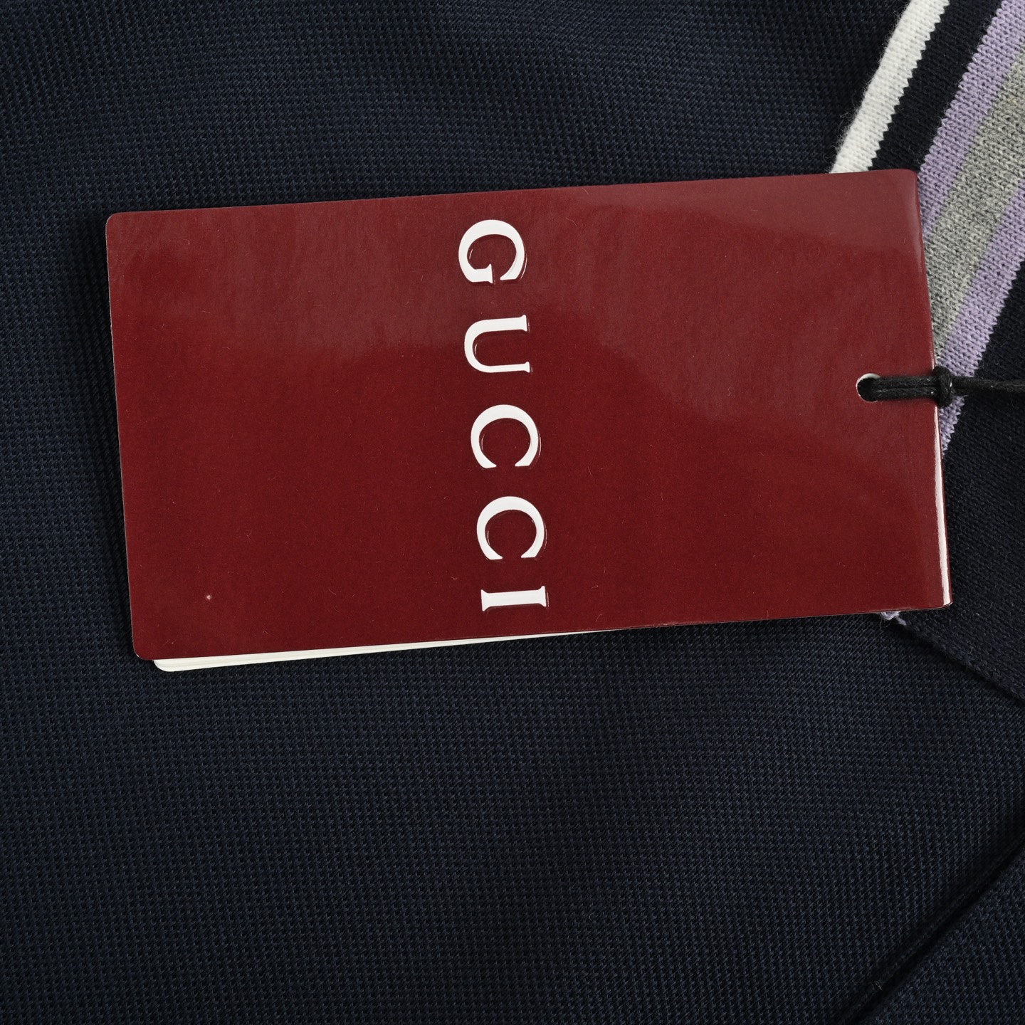 Gucci 24ss G letter embroidery color block collar Polo short sleeve