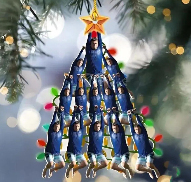 I Think You Should Leave Zip Line Acrylic Christmas Ornament