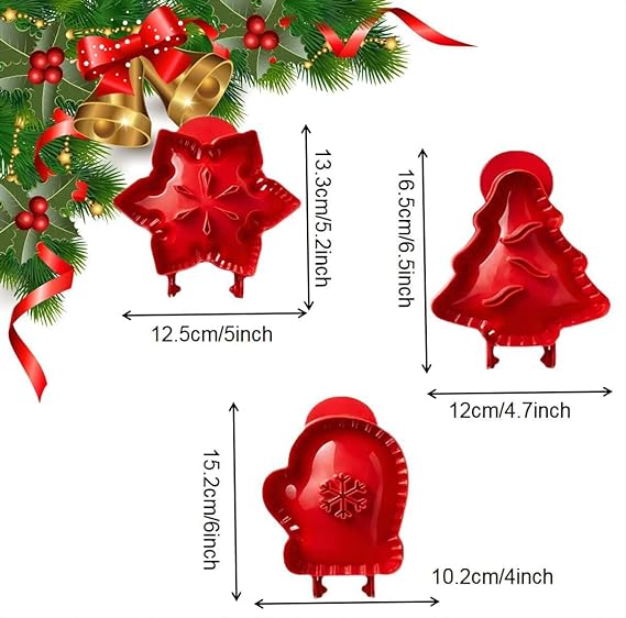 🔥CHRISTMAS ON SALE🔥Homemade Christmas dough pop-tarts Mold Set(Christmas tree+Gloves+Snowflake)