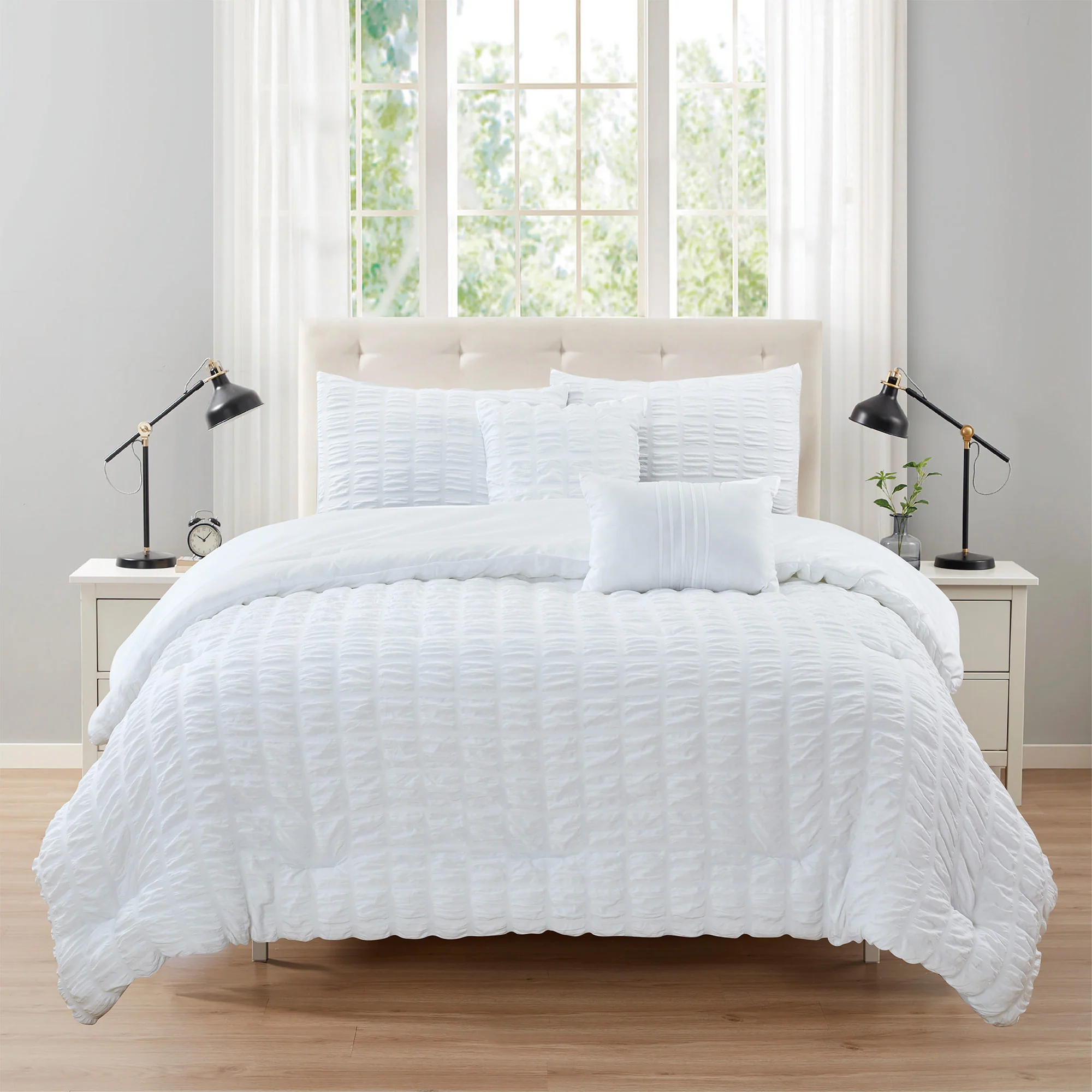 Rowan 5 Piece Puffy Seersucker Comforter Set