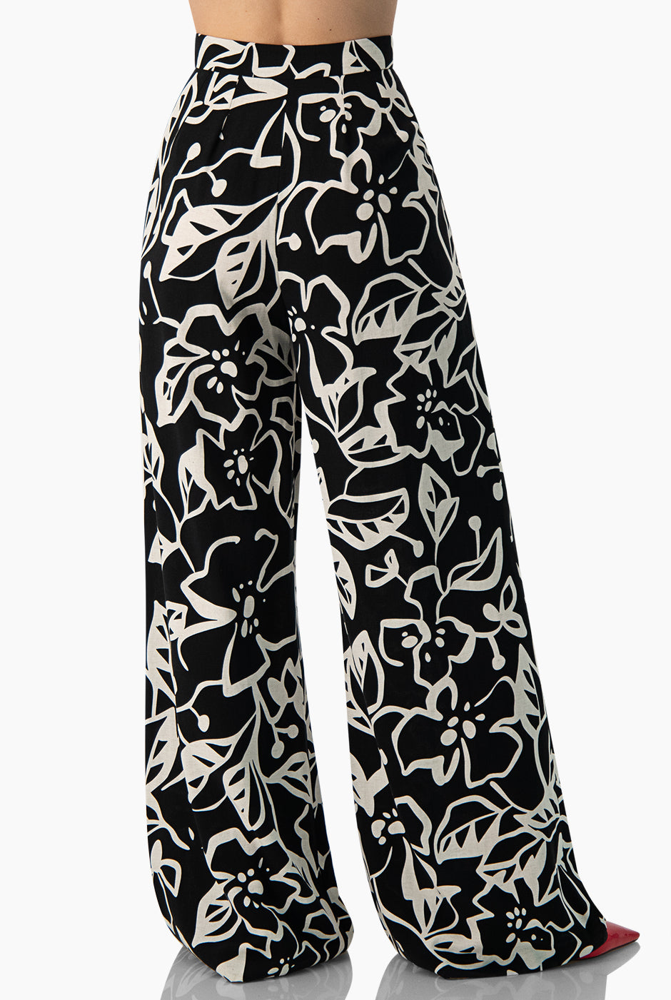 Pantalon estampado recto