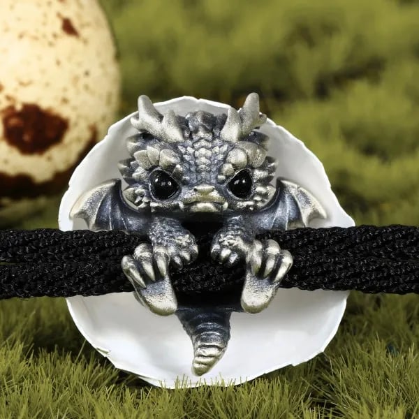 🔥Last day 69% OFF - 🐲🎁Cute Silver Dragon Bracelet