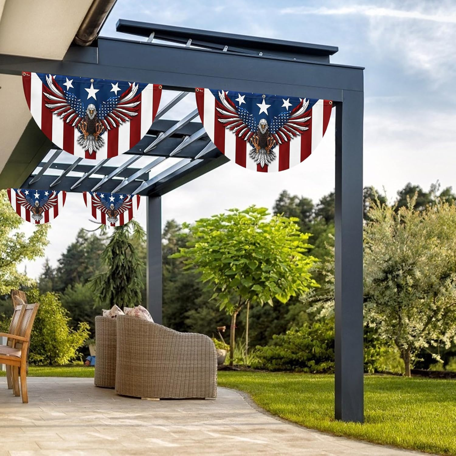 Patriot Flag Eagle Bunting Flag - Celebrate American Pride Year-Round