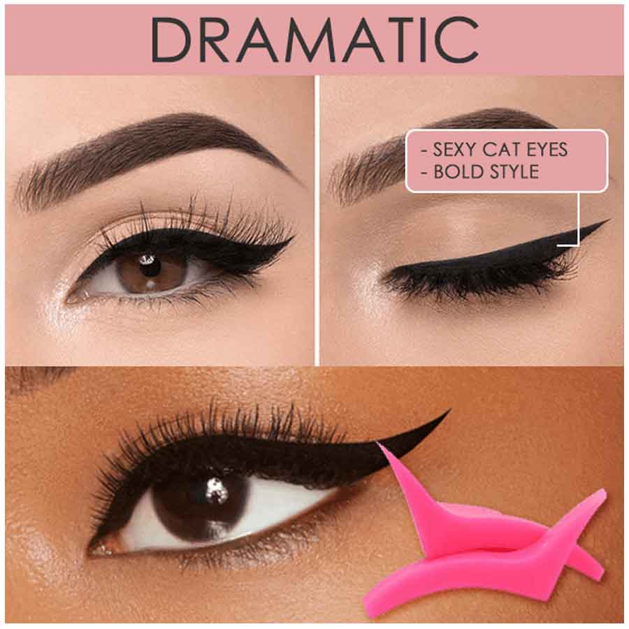 2 Pcs Silicon Winged Eyeliner Stamp for Eye Makeup
