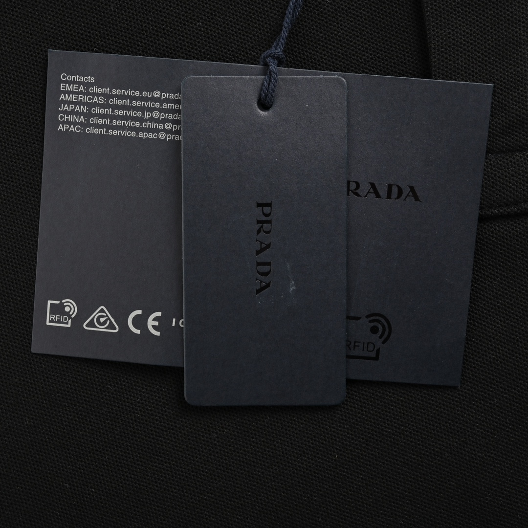 Prada 24ss Basic Triangle Logo Polo Short Sleeve