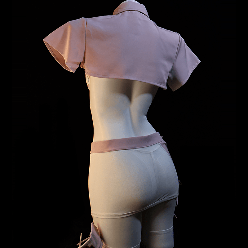 Cosplay Nurse Hollow Out Lingerie Set