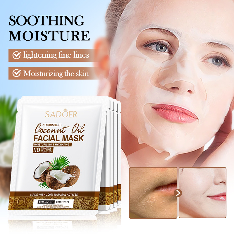 Coconut oil nourishing mask moisturizing and hydrating skin rejuvenation mask to keep the skin vibrant