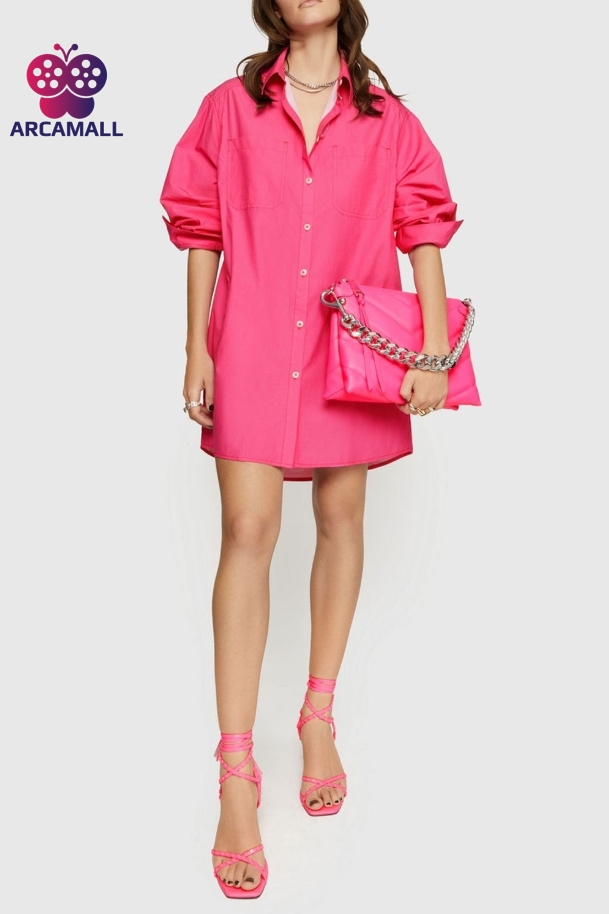 Rose Red Long Sleeve Dress