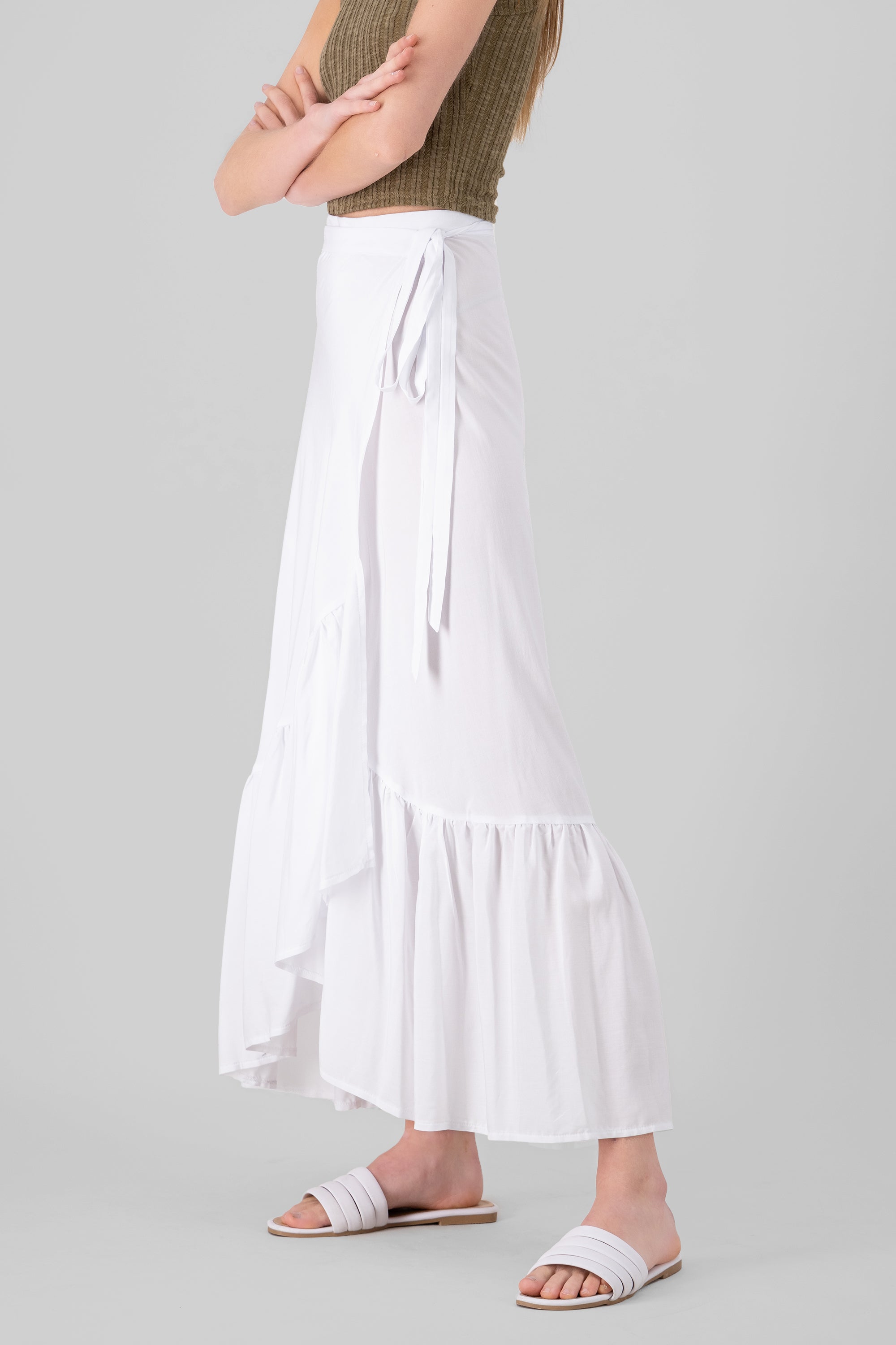 Ruffle Maxi Skirt