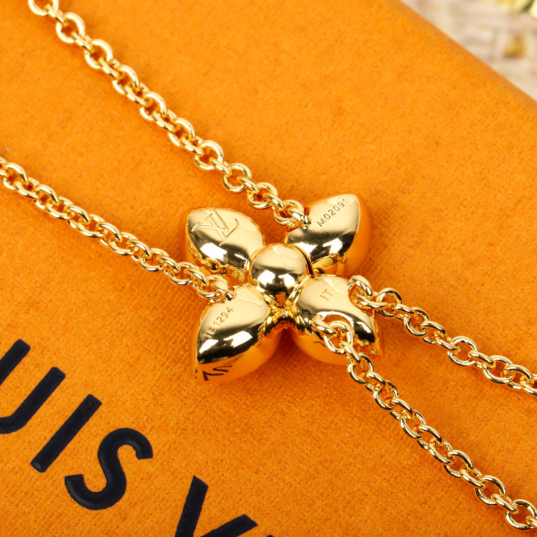 Louis Vuitton four-leaf clover necklace