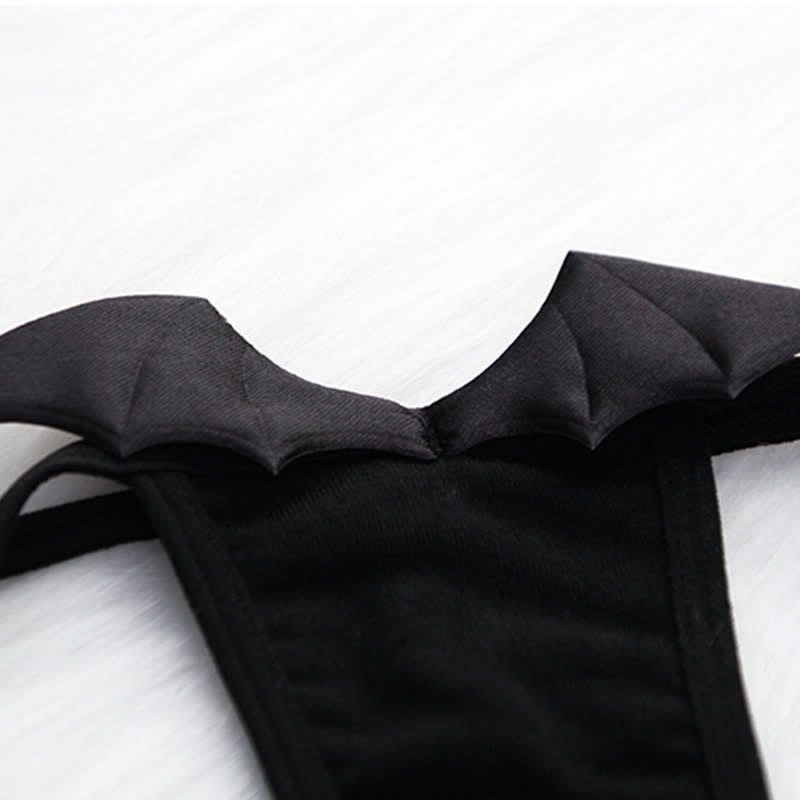 Devil Angel Wings Lace Up G-string