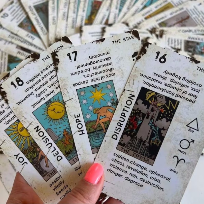POCKET KEYWORD TAROT Deck