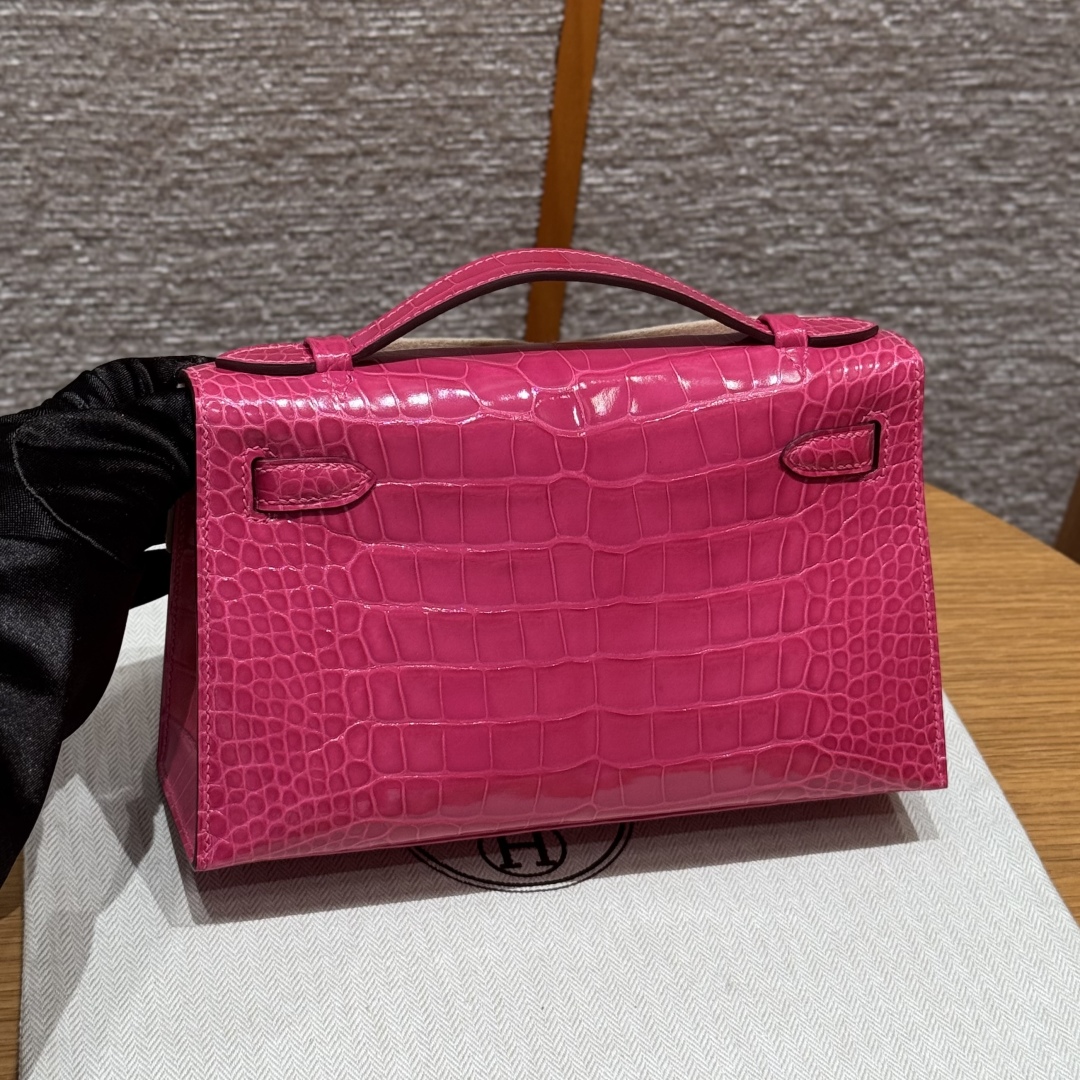 Hermès Kelly Pochette 5JFuchia (Handmade to order)