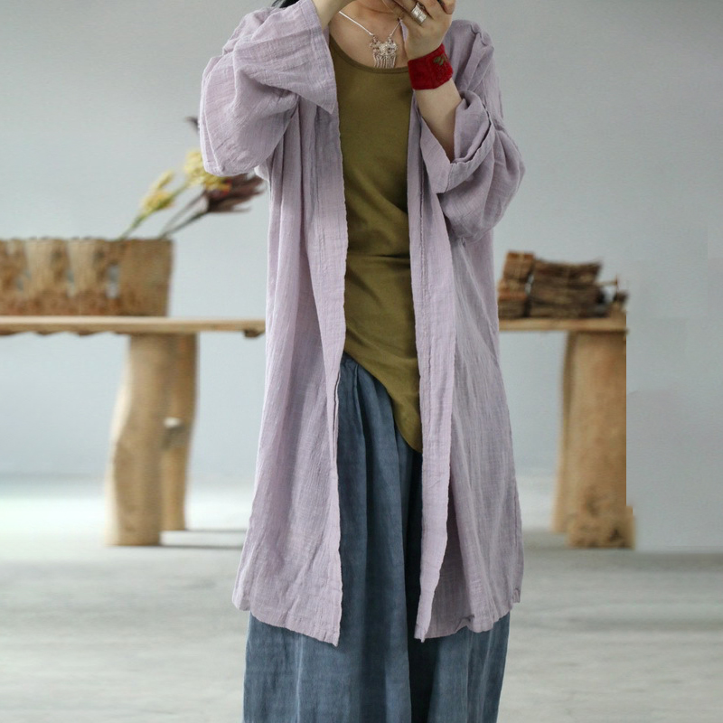 Solid Casual Long Sleeve Comfy Cardigan