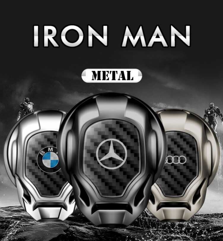 🚗2023 Car logo brand carbon fiber car engine start stop button decoration