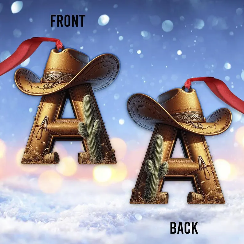 Personalized Western Style Letter Flat Ornament