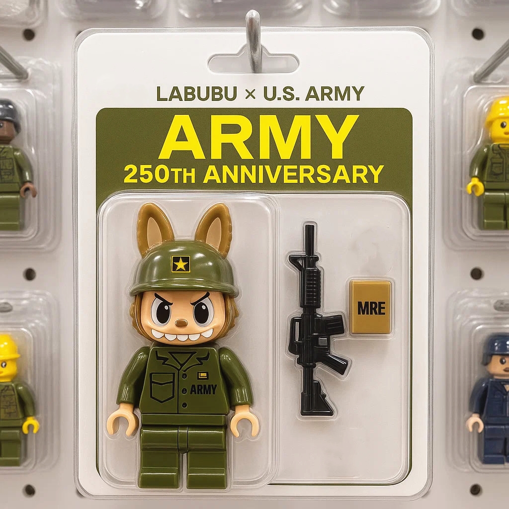 Labubu× 250th Anniversary Military Commemorative Building Block Set