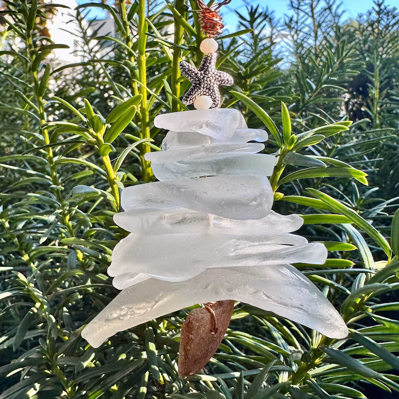 sea glass tree ornament