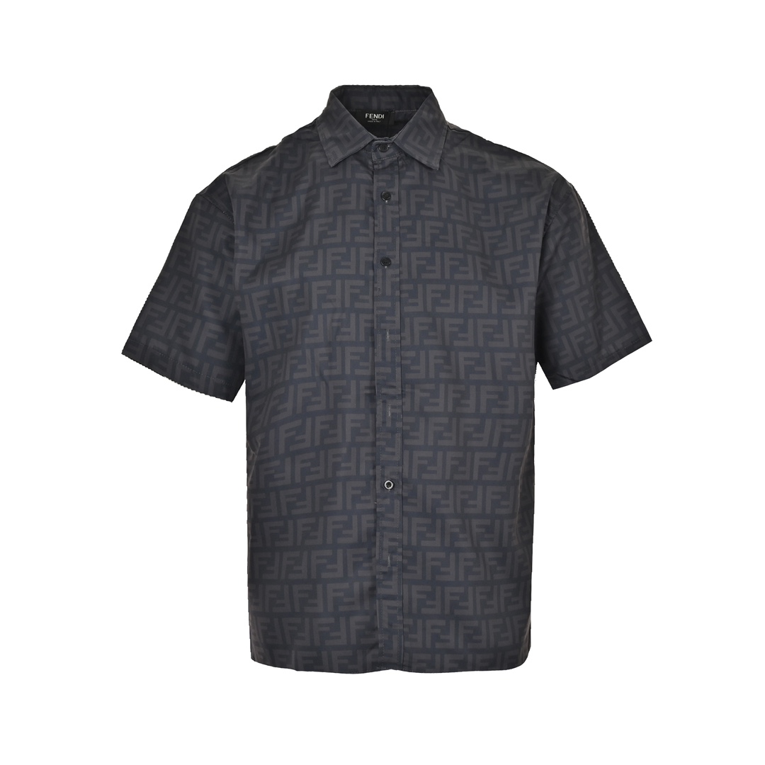 Fendi 24ss double F full print short sleeve shirt