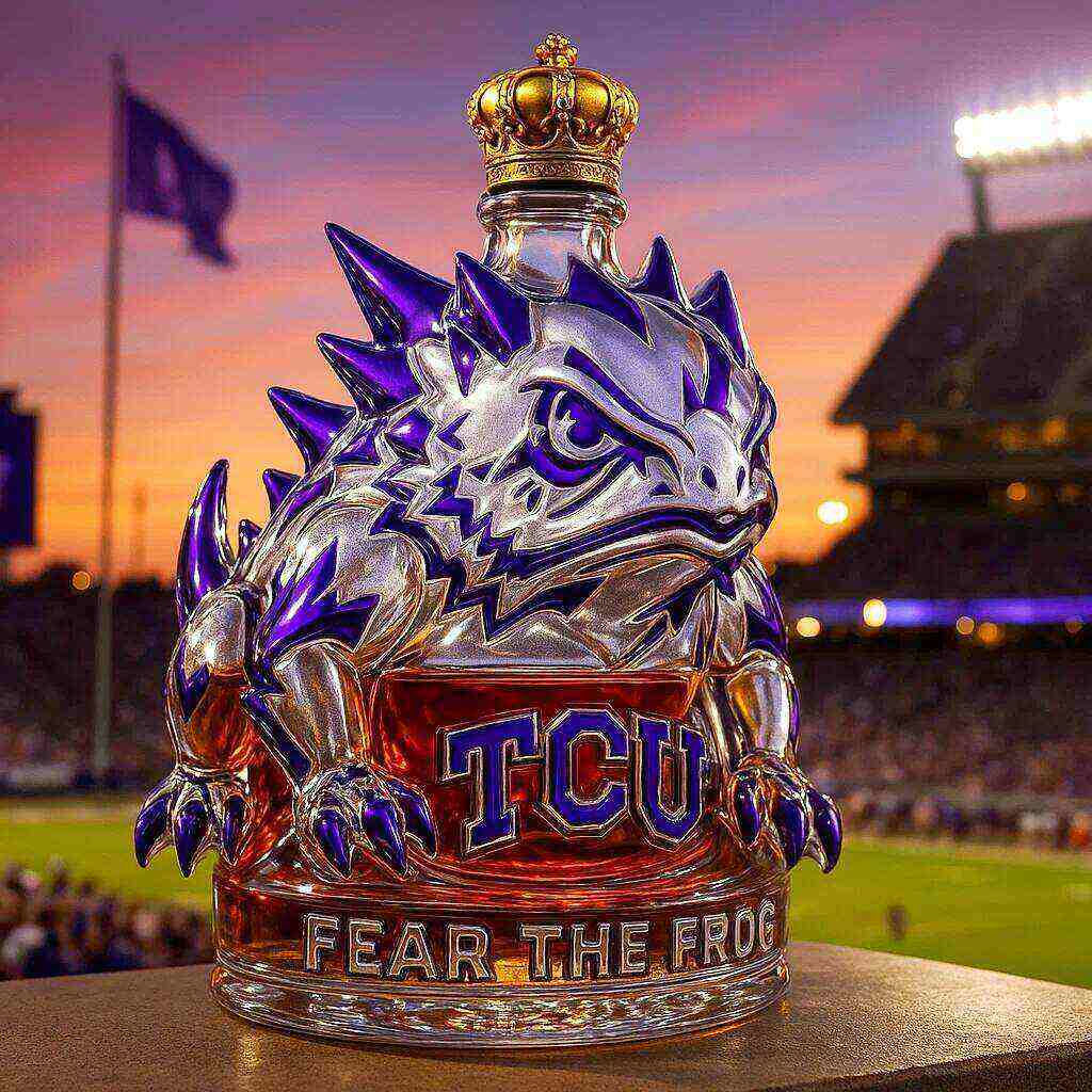 TCU Horned Frogs Limited Edition Whiskey Bottle