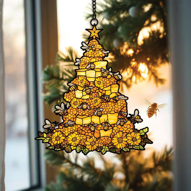 Honey Bee Suncatcher Hanging