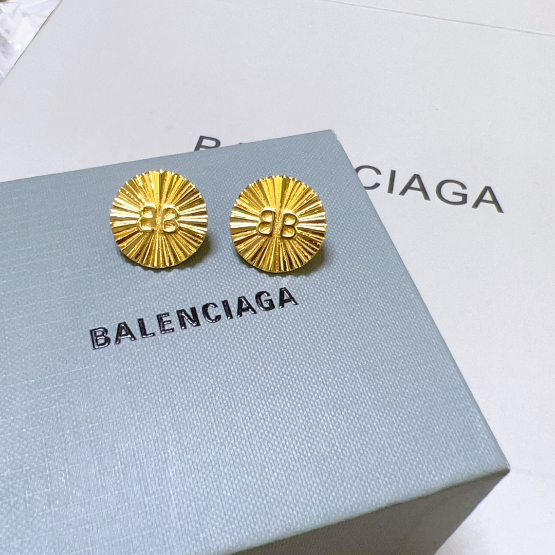 Balenciaga simple floral earrings