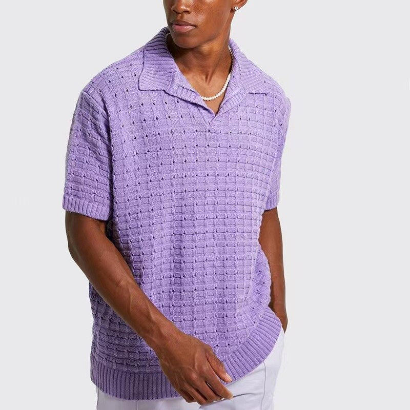 Men's Knitted Polo Shirt