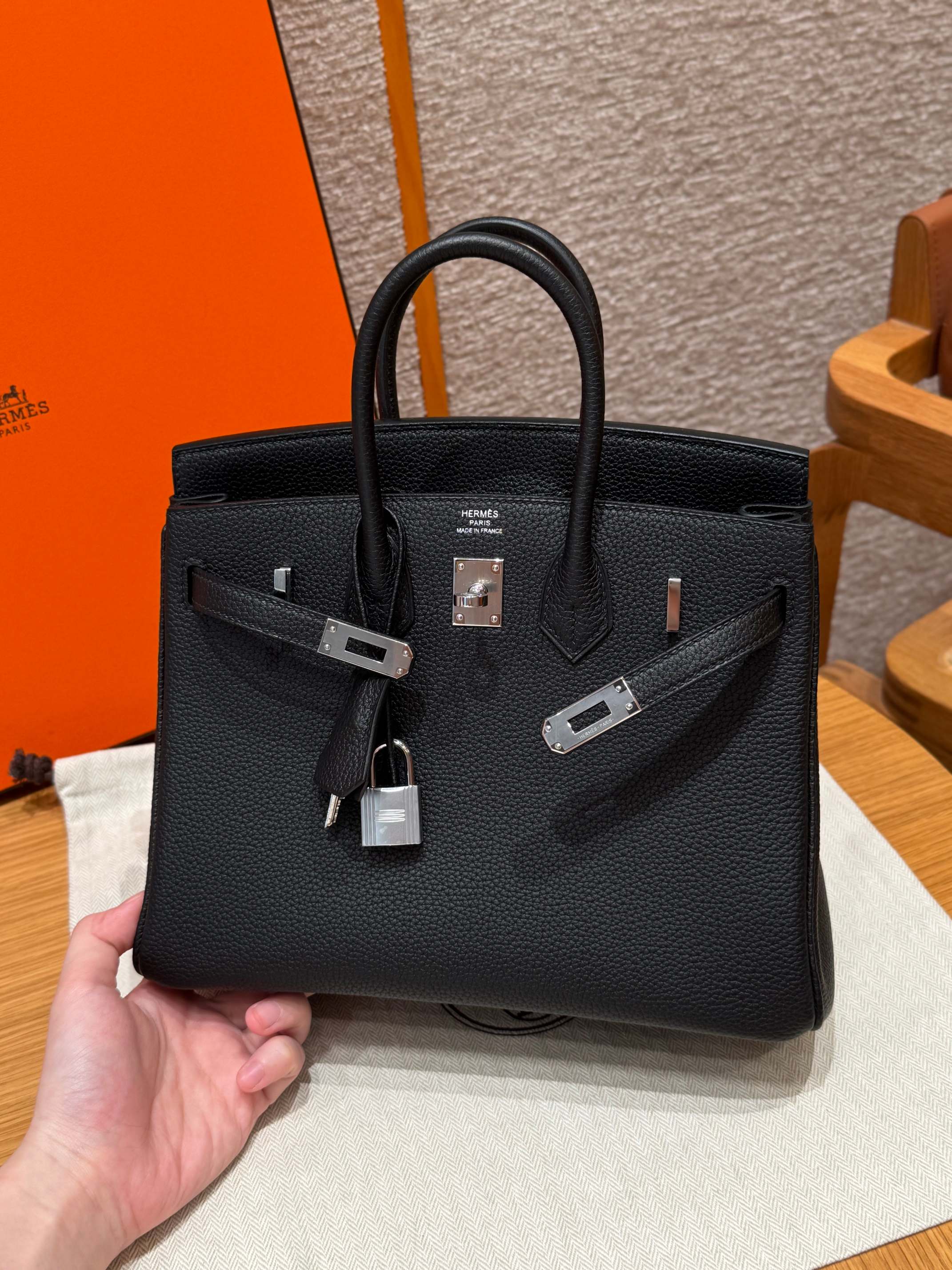 Hermes Birkin 89noir handbag (handmade to order)