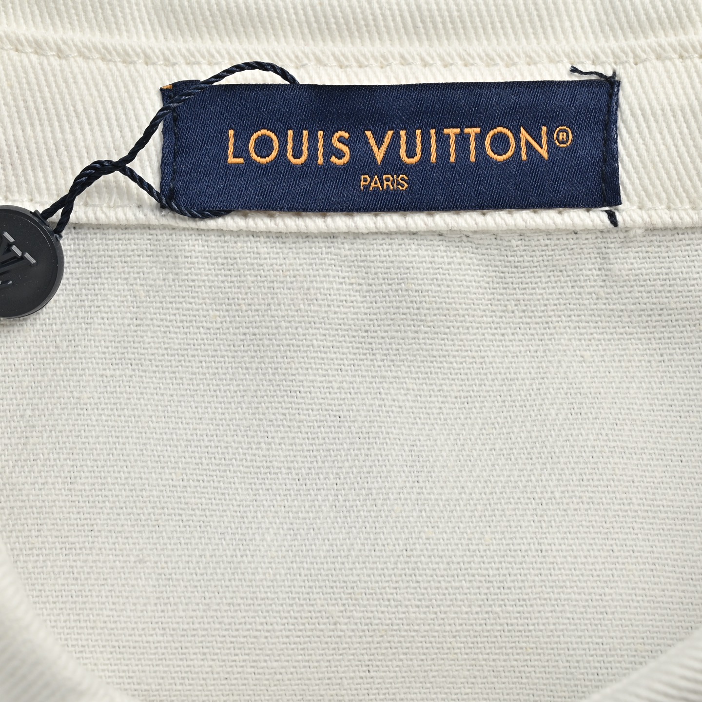 Louis Vuitton 25ss leather label pocket denim short sleeve shirt