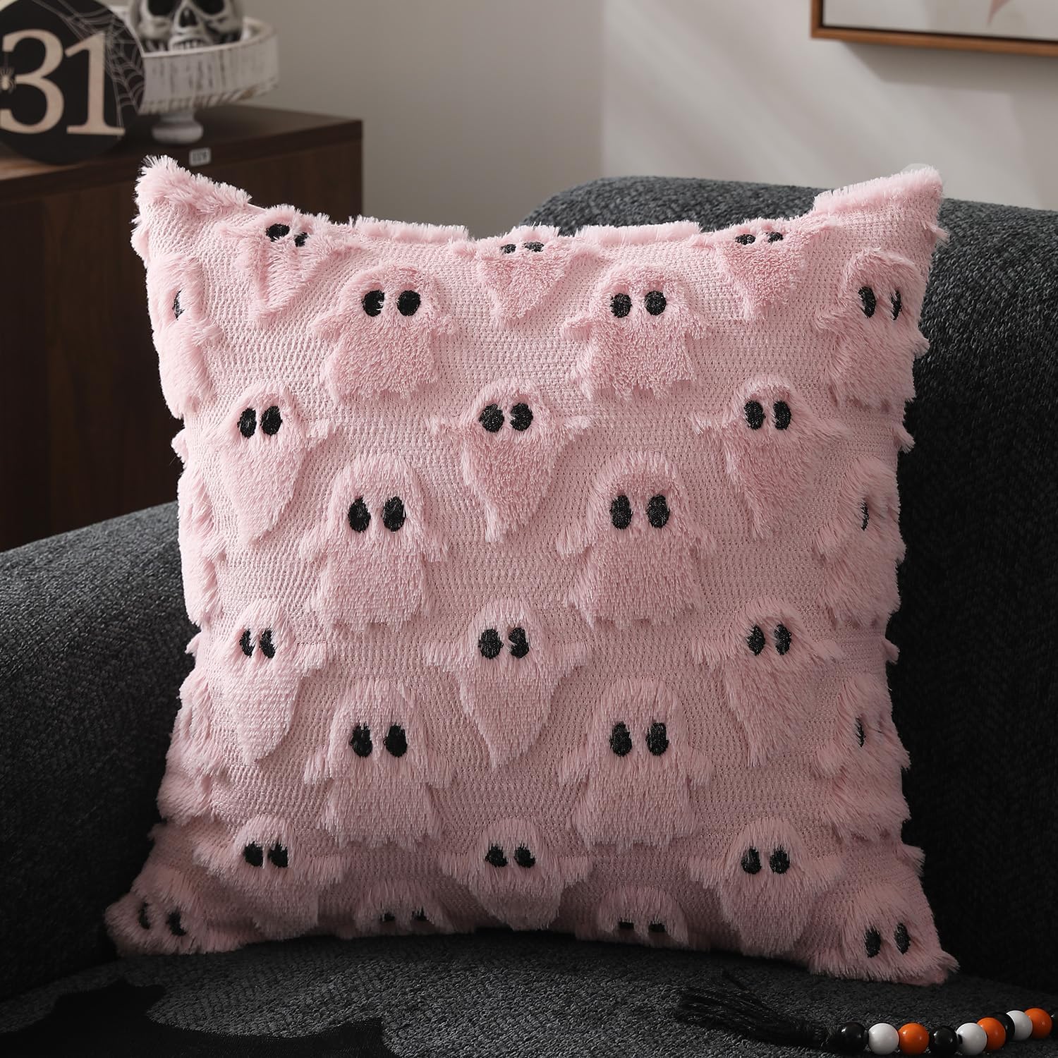 🍁Fall Decorations👻Soft Plush Fur Wool Throw Pillow Cases