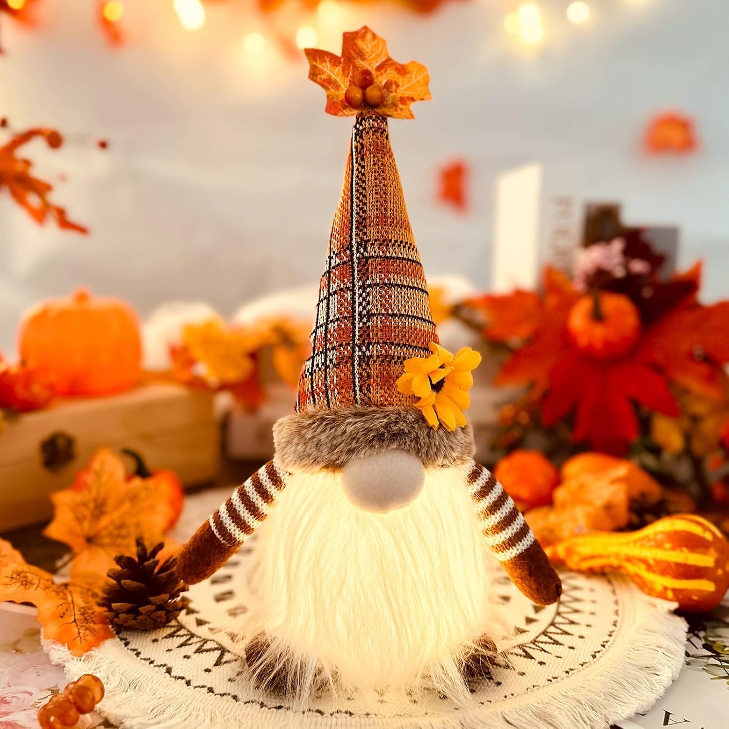 🔥LAST DAY 50% OFF🔥Autumn Decoration Gnome Figures with Light