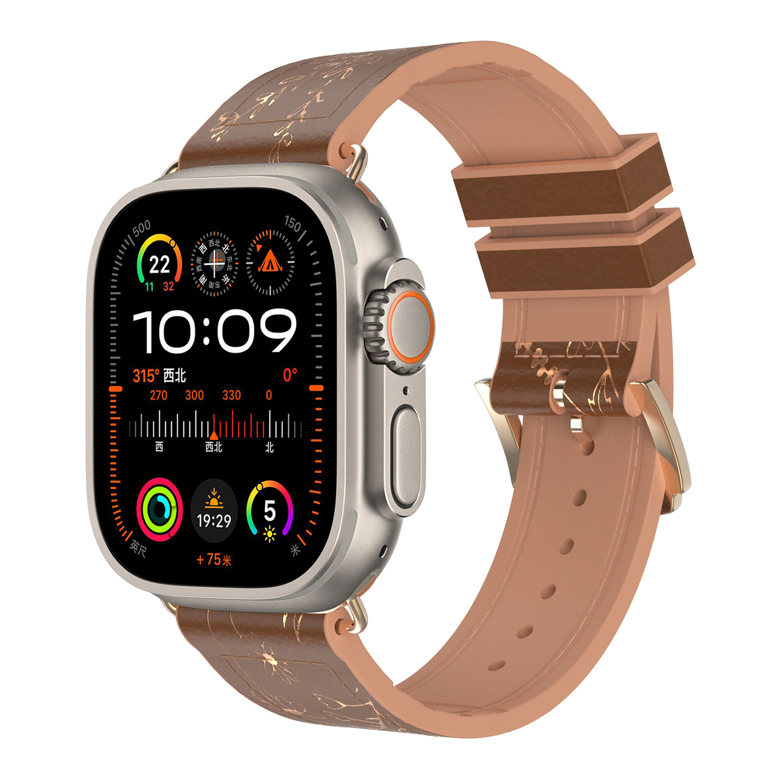 Bamboo leaf apple watch strap