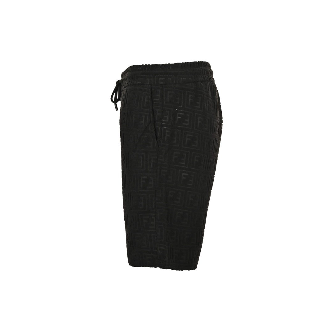 Fendi 24ss full print double F embossed jacquard suit shorts