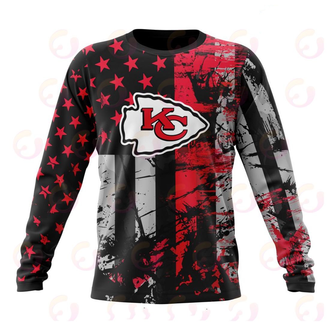 KANSAS CITY CHIEFS 3D HOODIE JERSEY FOR AMERICA