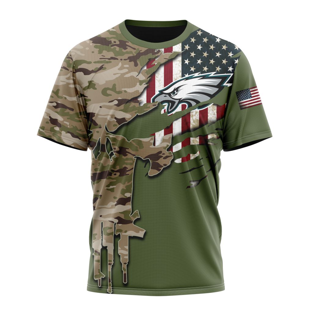 PHILADELPHIA EAGLES 3D HOODIE VETERANS DAY