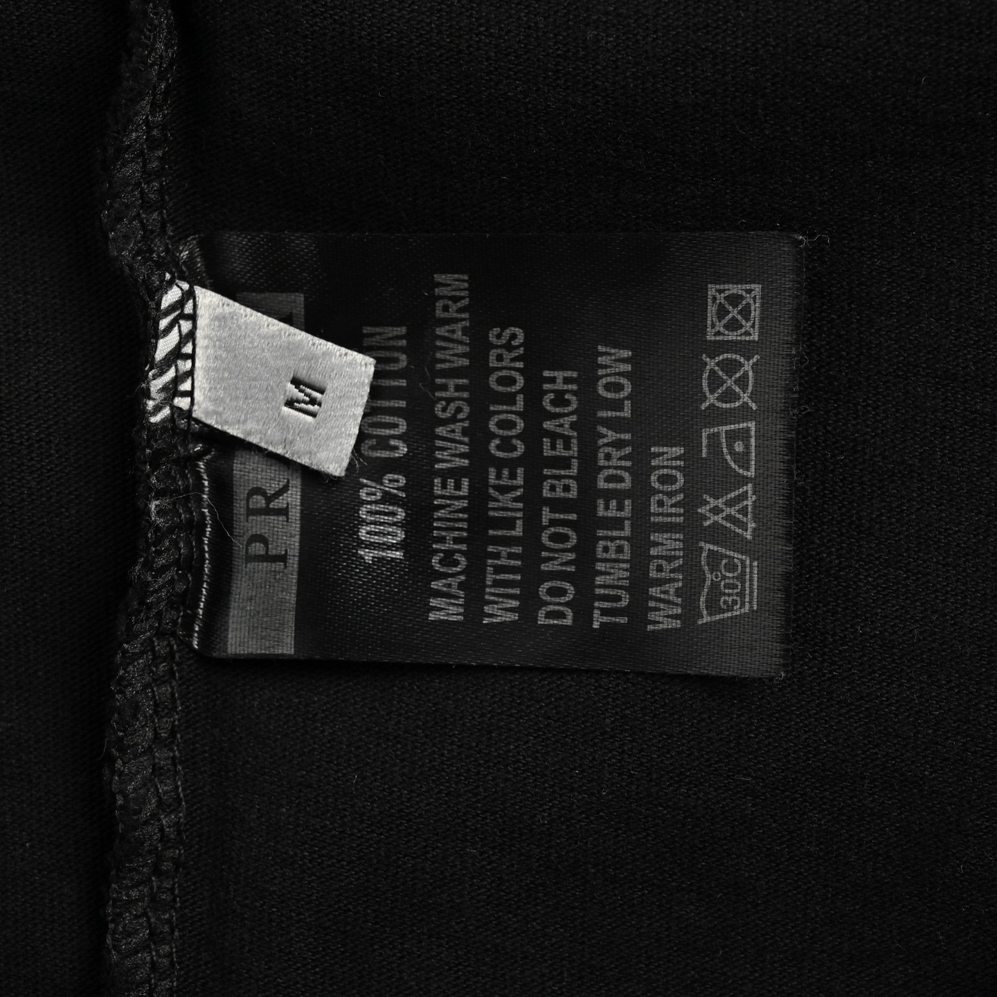 Prada 25ss distressed embroidered triangle logo short sleeves