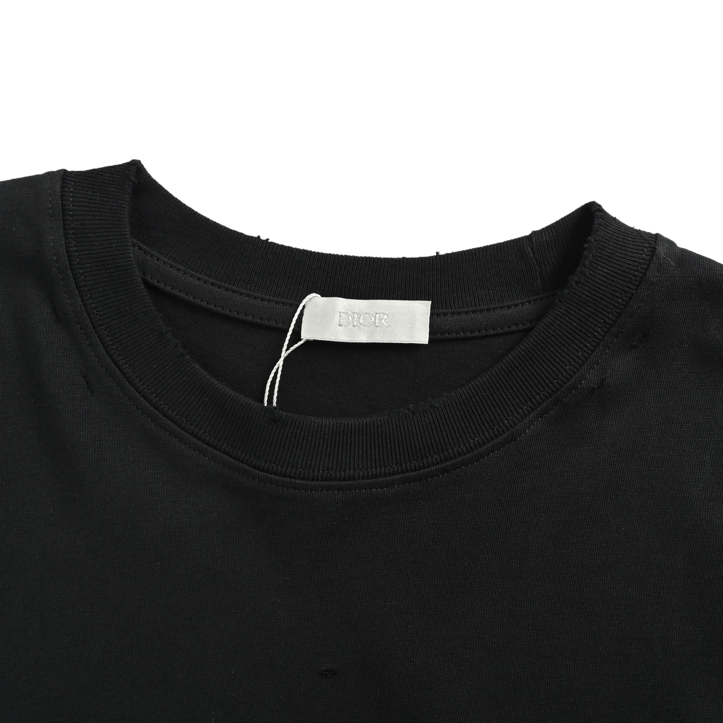 Dior 25ss ripped silver lettering short-sleeve shirt