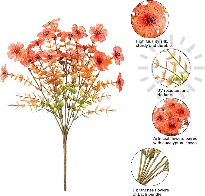🔥On Sale🔥Artificial Fall Flowers  for Outdoor Indoor Garden Home Decoration