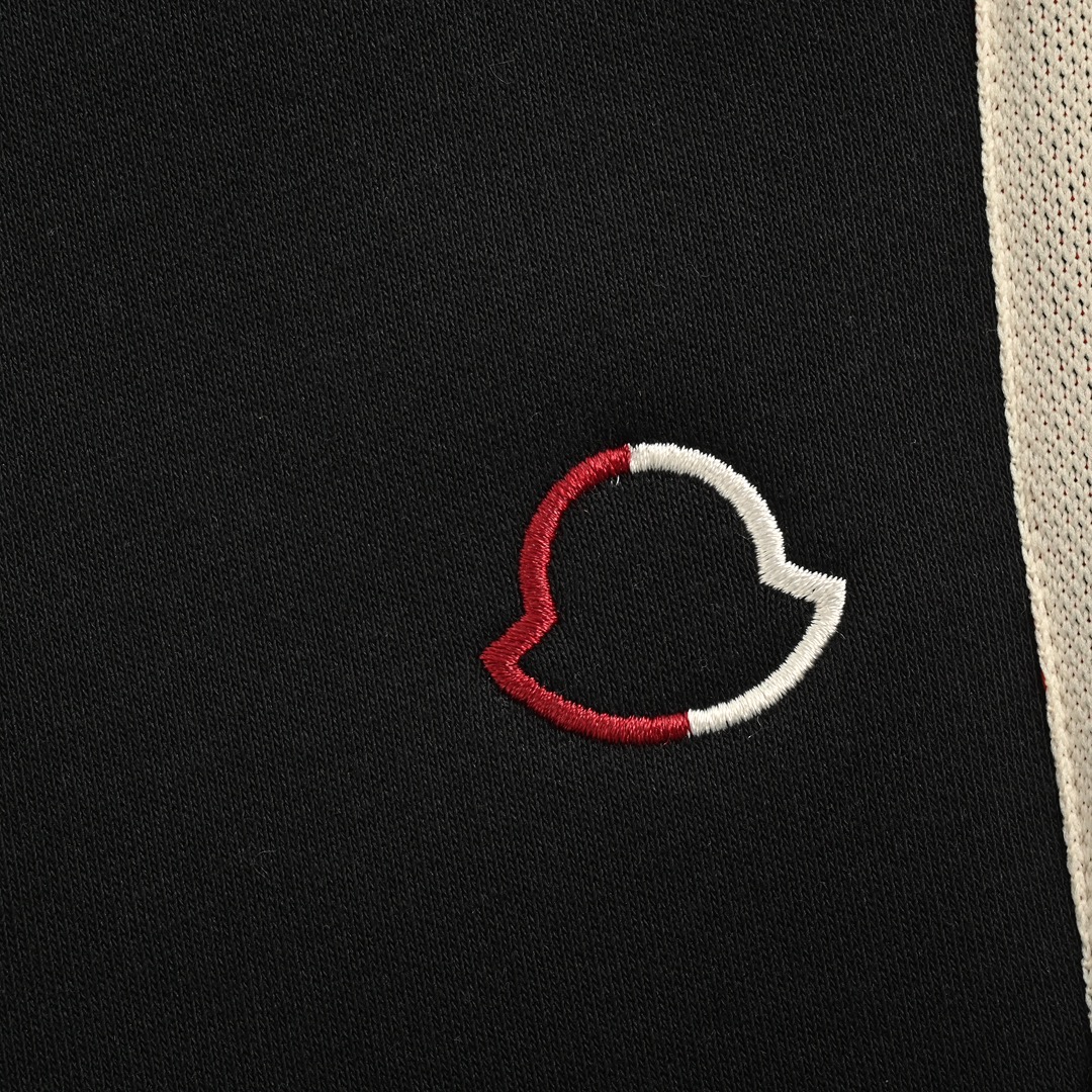 Moncler 24Fw embroidered logo webbing trousers