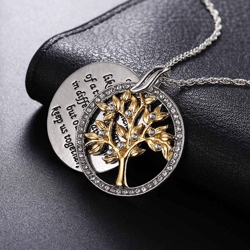 🌲Early Christmas Sale 49% OFF🌲Family Tree Silver Crystal Necklace