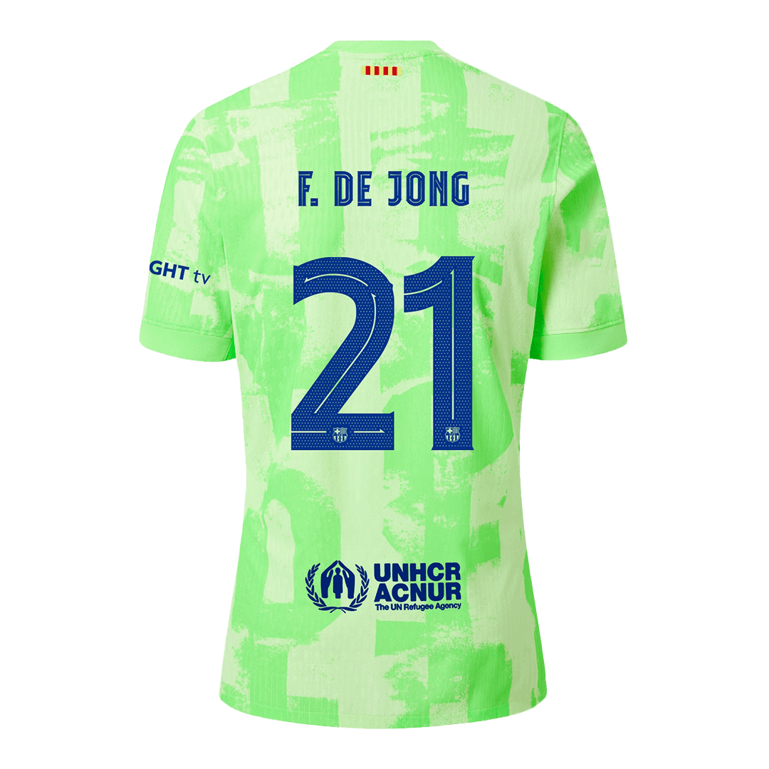 Authentic F.DE JONG #21 Soccer Jersey Barcelona Third Away 2024/25 UCL
