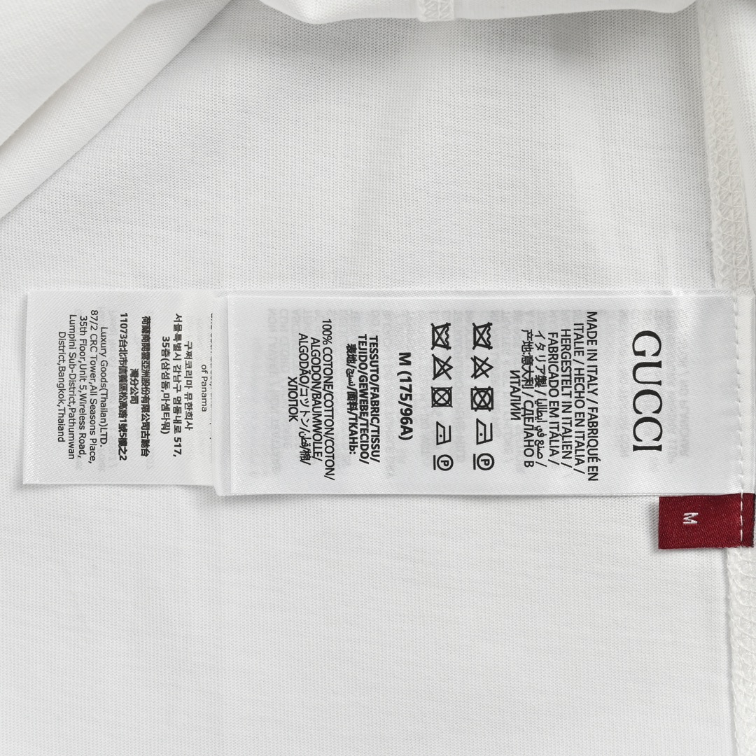 Gucci 24ss colorful letter print short sleeves