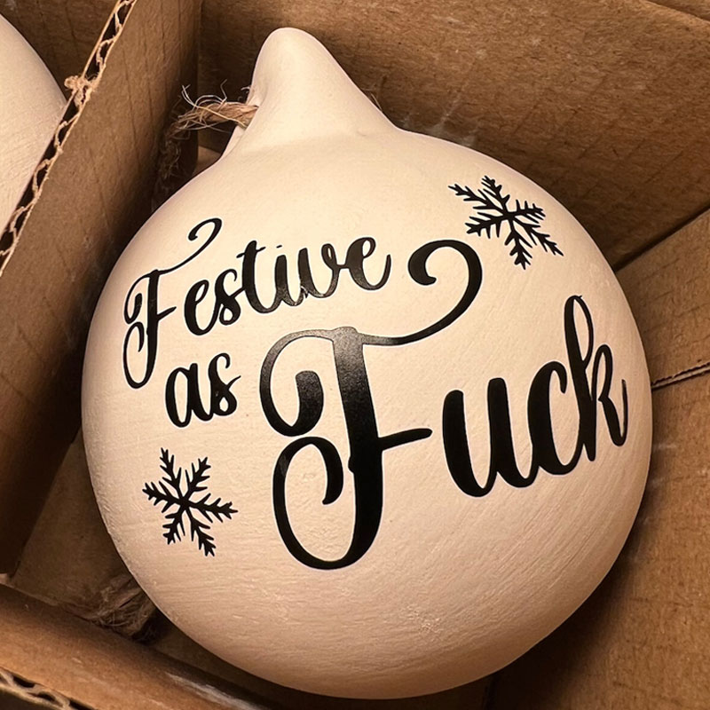 Rude Christmas Ornament