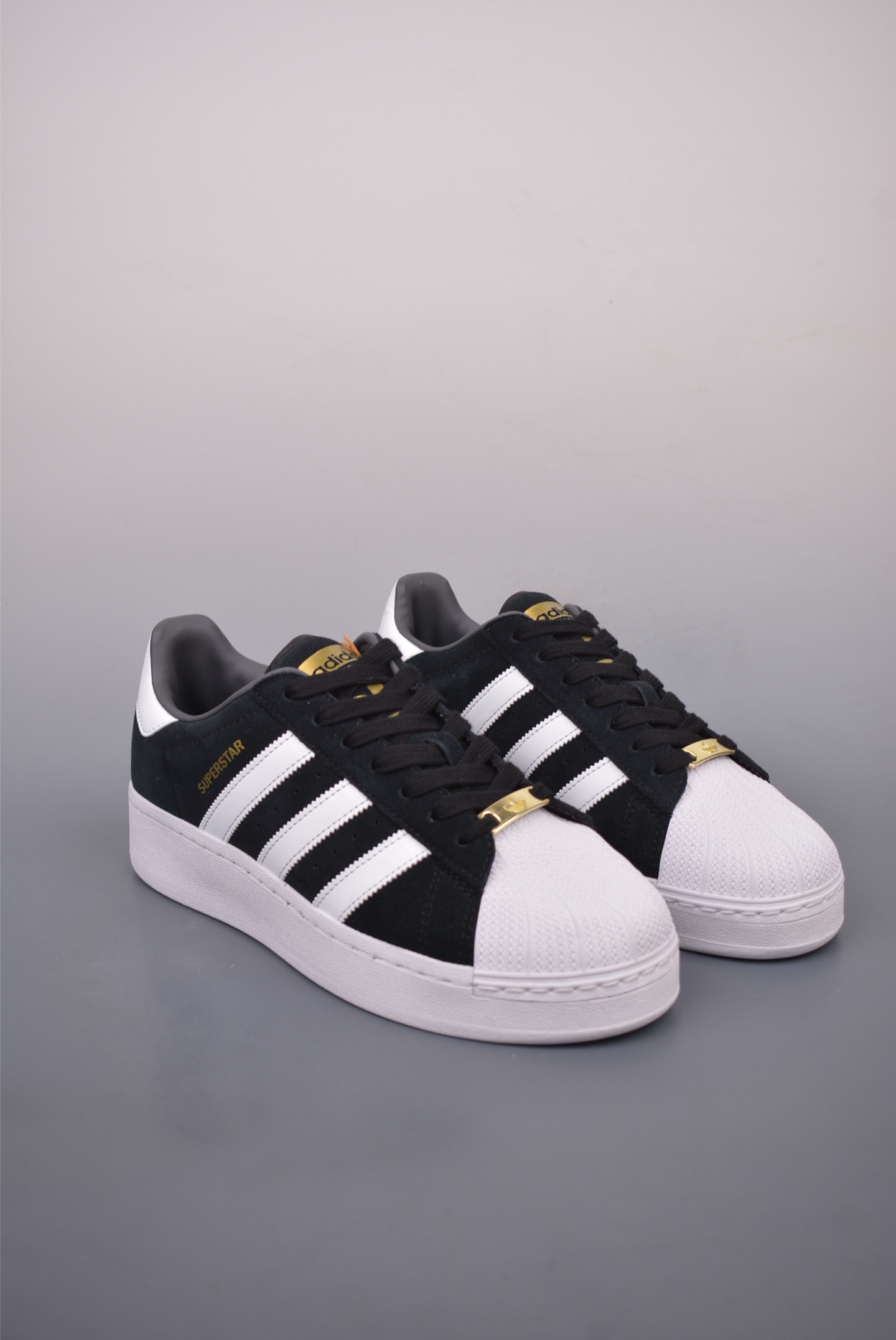 Adidas Originals Superstar White Black Gold JI0124