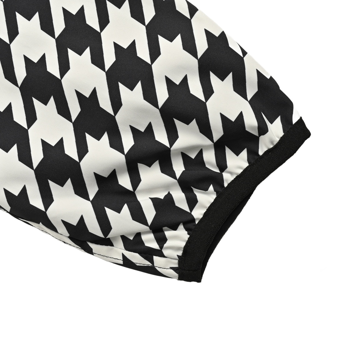 Burberry 24Fw houndstooth reversible hooded jacket