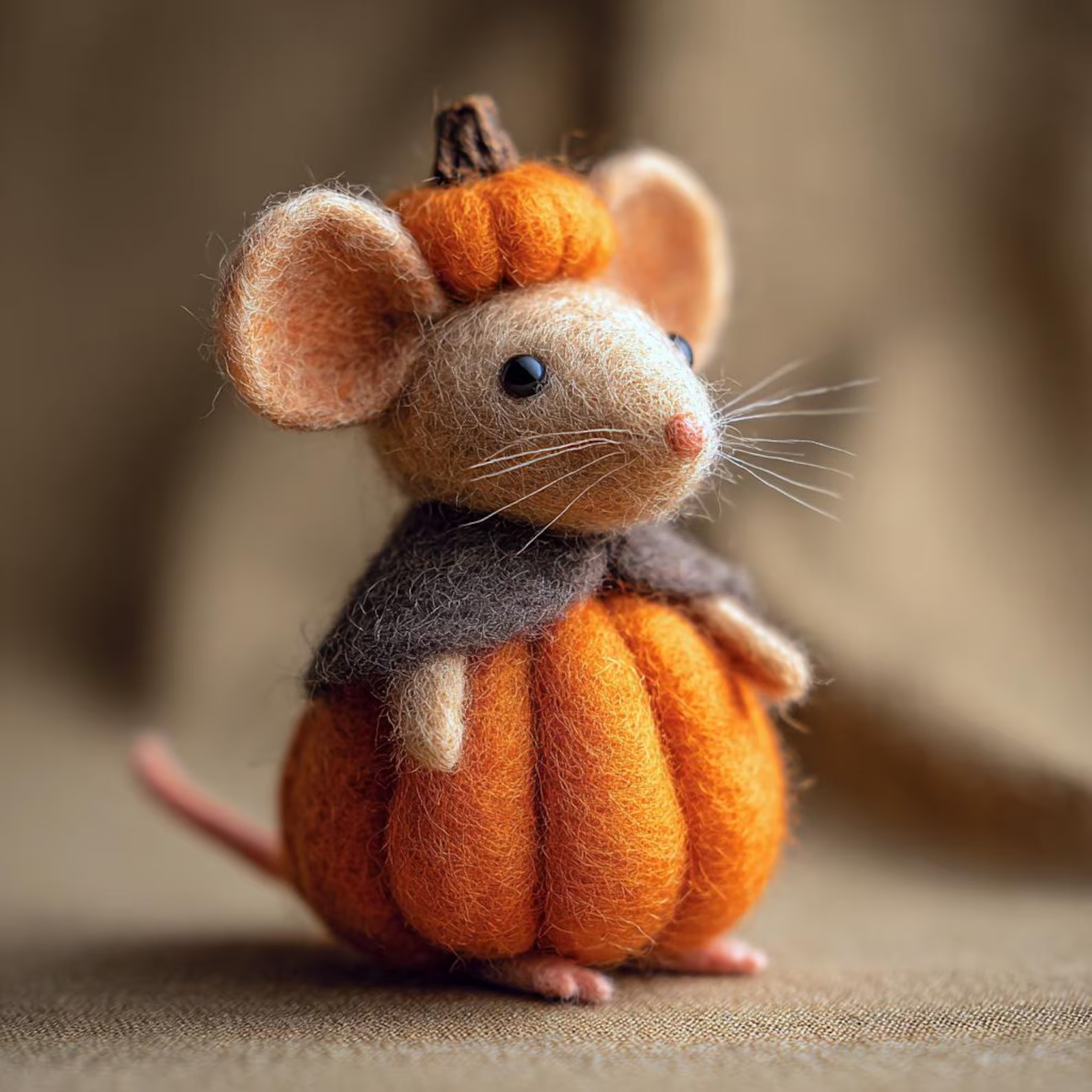 Cute Halloween pumpkin mouse