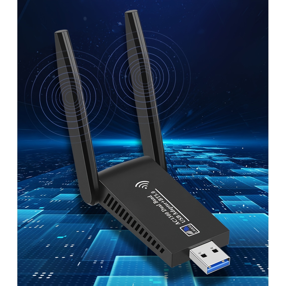 1300Mbps USB 3.0 WiFi Wireless 5.0 Adapter 2in1 Dongle Dual Band 2.4G&5GHz WiFi 5 Network Wireless Wlan Receiver DRIVER FREE