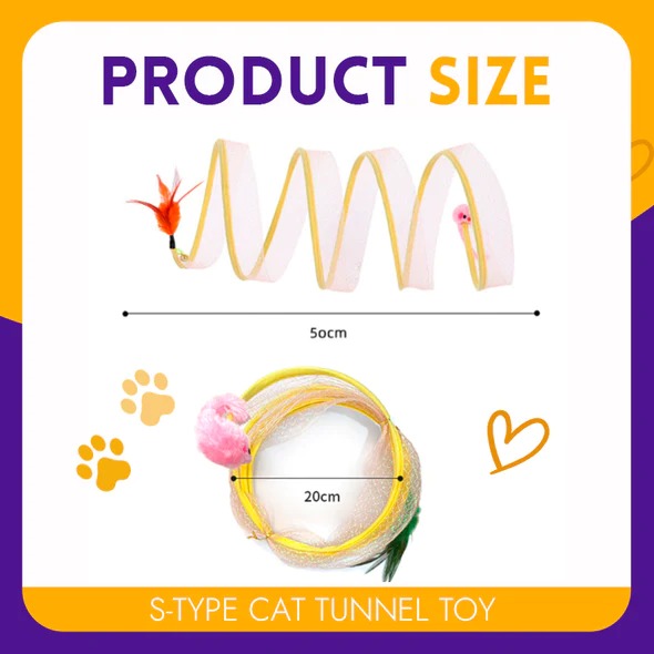 💥50% OFF--Last Day Sale🔥--S-Type Cat Tunnel Toy--BUY 3 GET 15% OFF & FREE SHIPPING