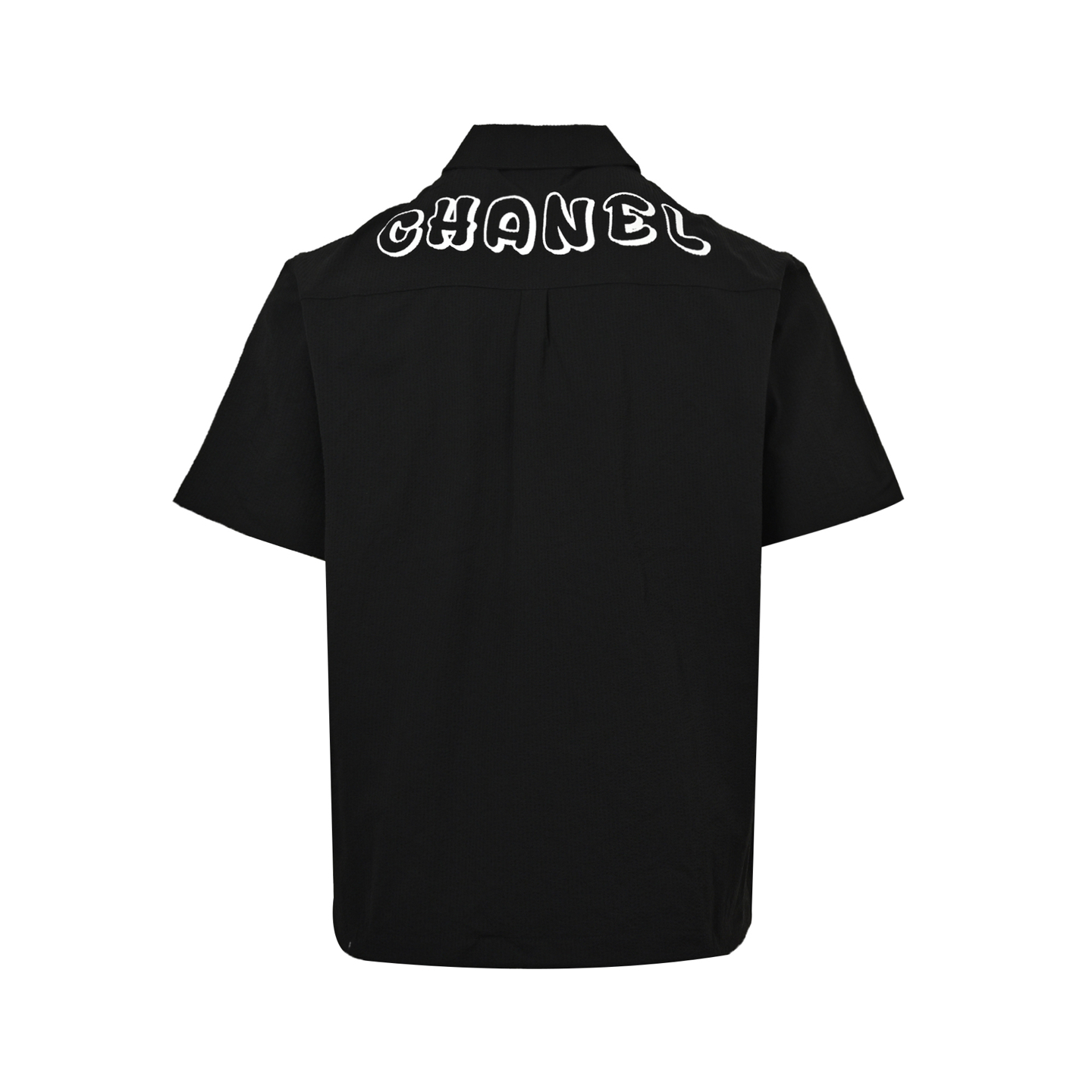 Chanel Peace Dove Print Woven Polo Short Sleeve