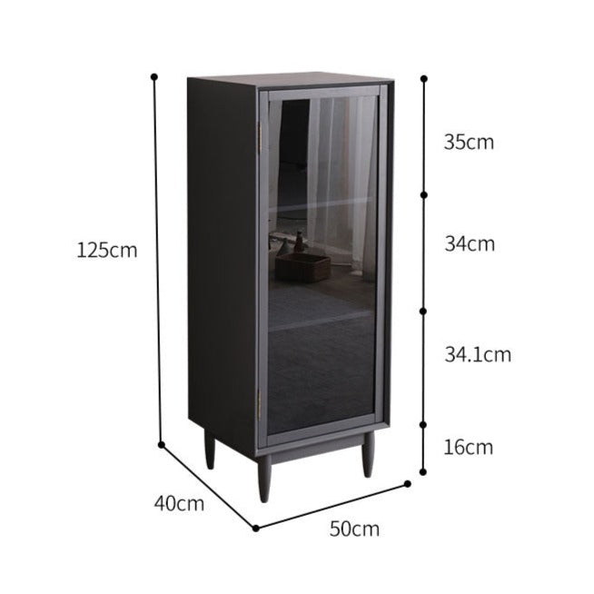 PAIGE SWEDEN Glass Display Solid Wood Living Room Cabinet Modern Minimalist